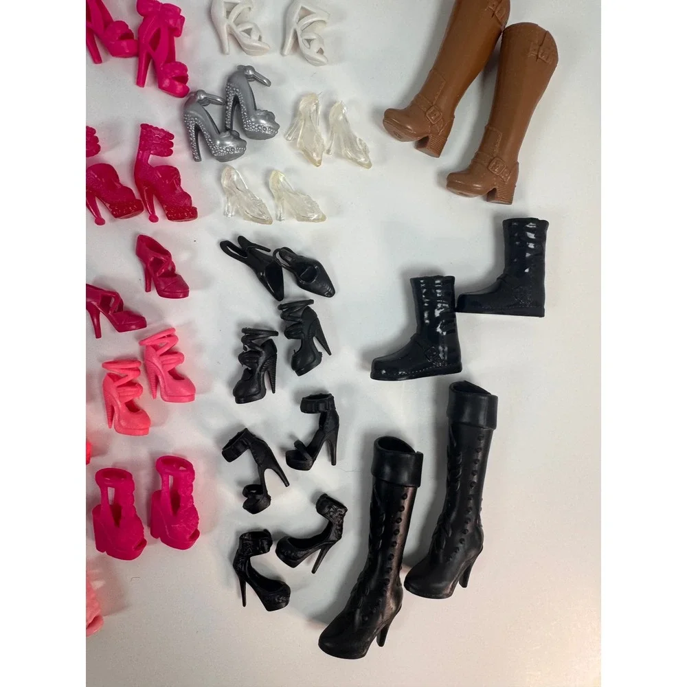 Huge Lot of Barbie Shoes Variety Heels Boots Sandals Sneakers Accessories